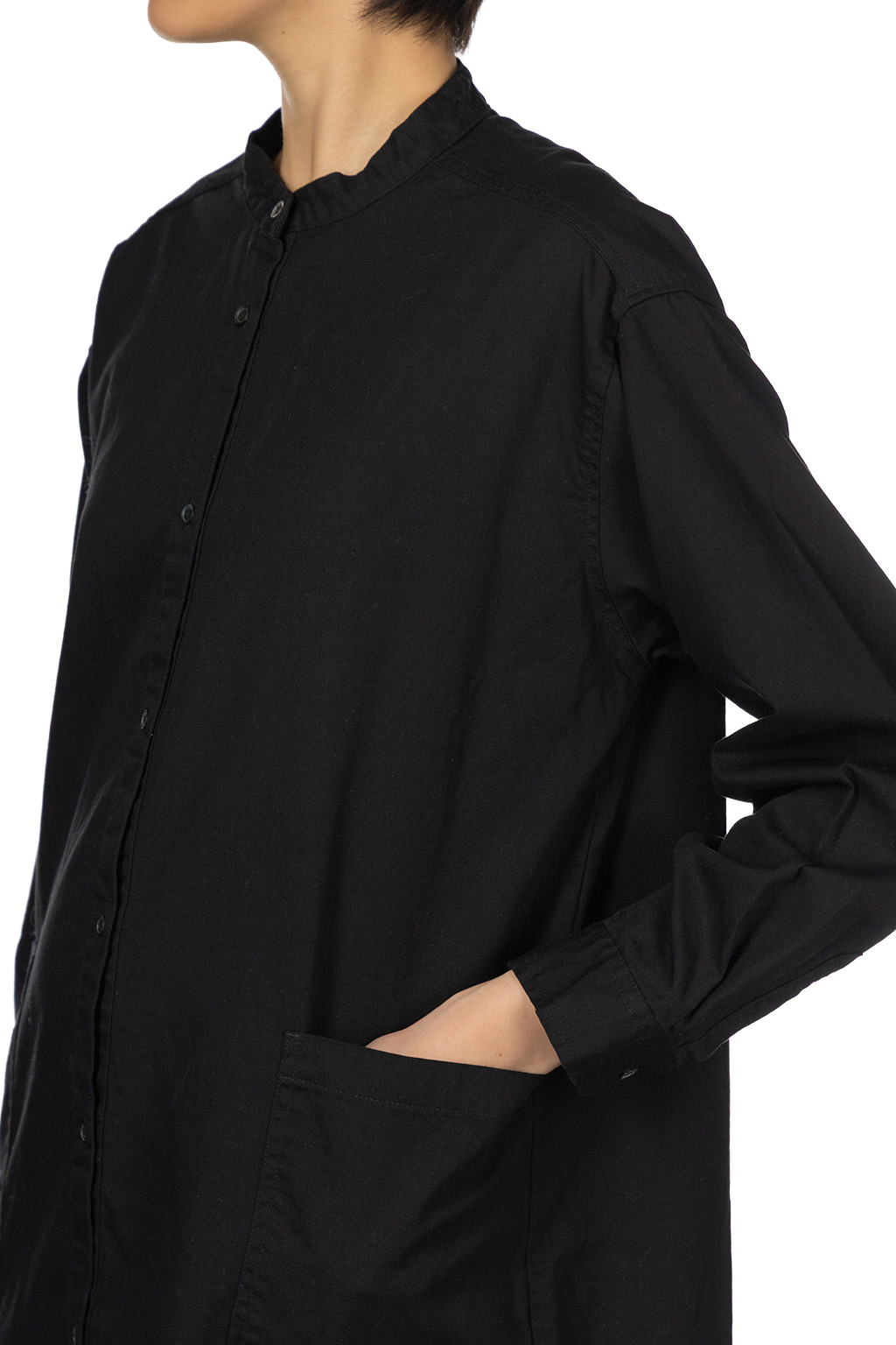 Nachukara - Oxford Washed Band Collar Dress